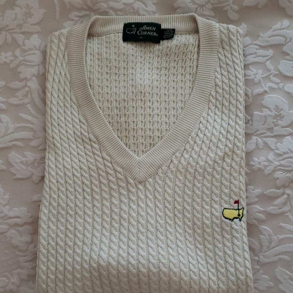 Mens Sleeveless Masters Cableknit Sweater
